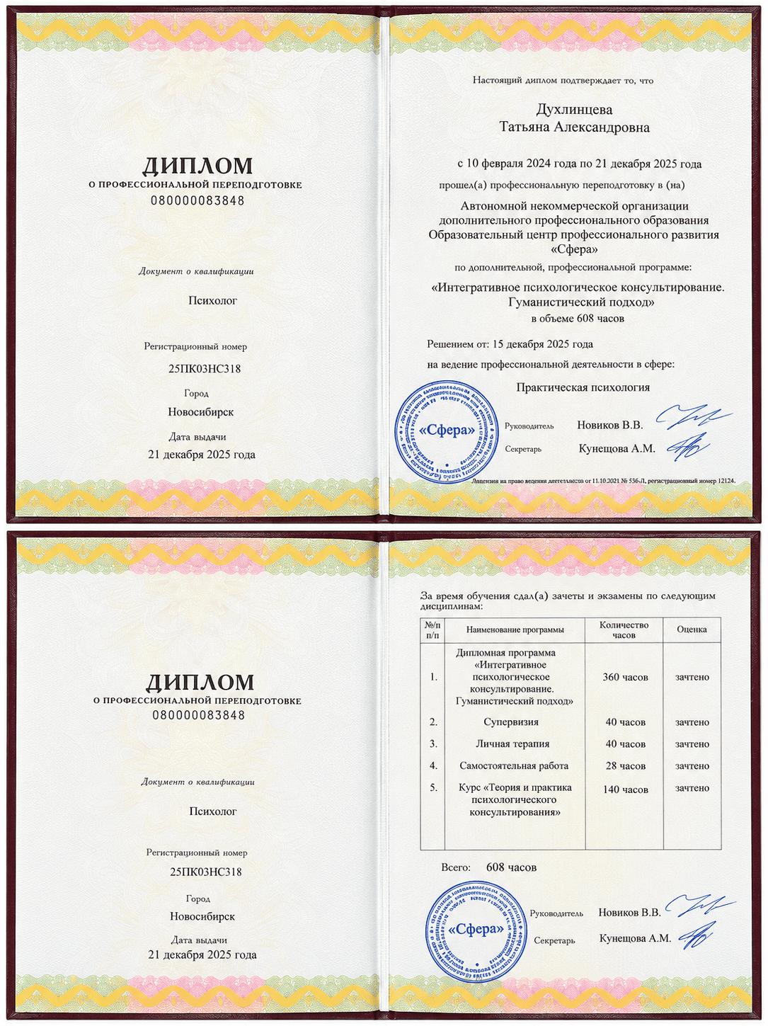 Диплом о профессиональной переподготовке